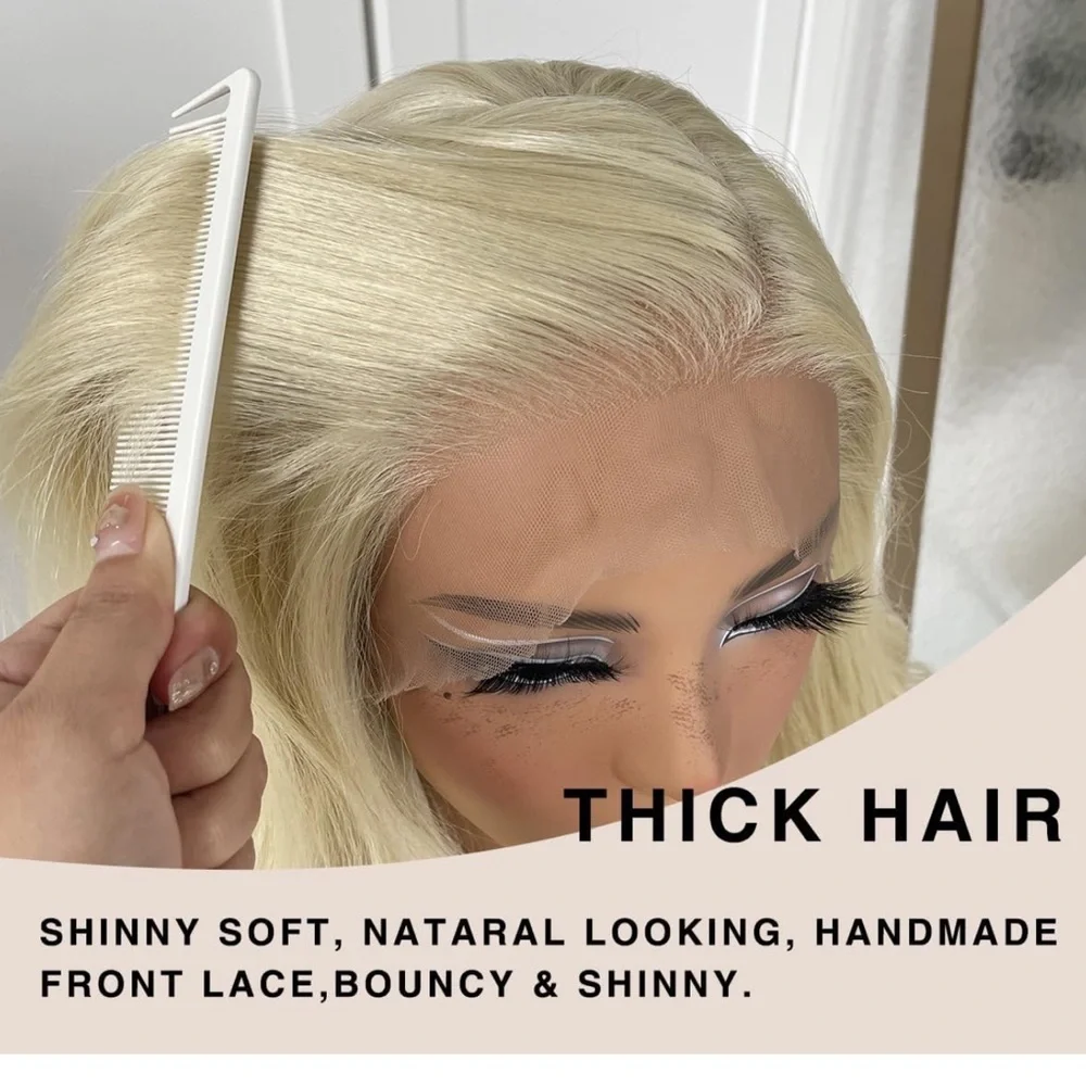 Blooming Hair Blonde Glueless High-Quality Synthetic blend HD Lace Fr…